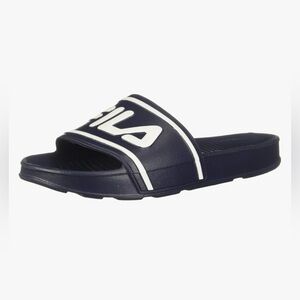 FILA Kids Sleek Slide Sandal Flip Flops Blue White Size 2